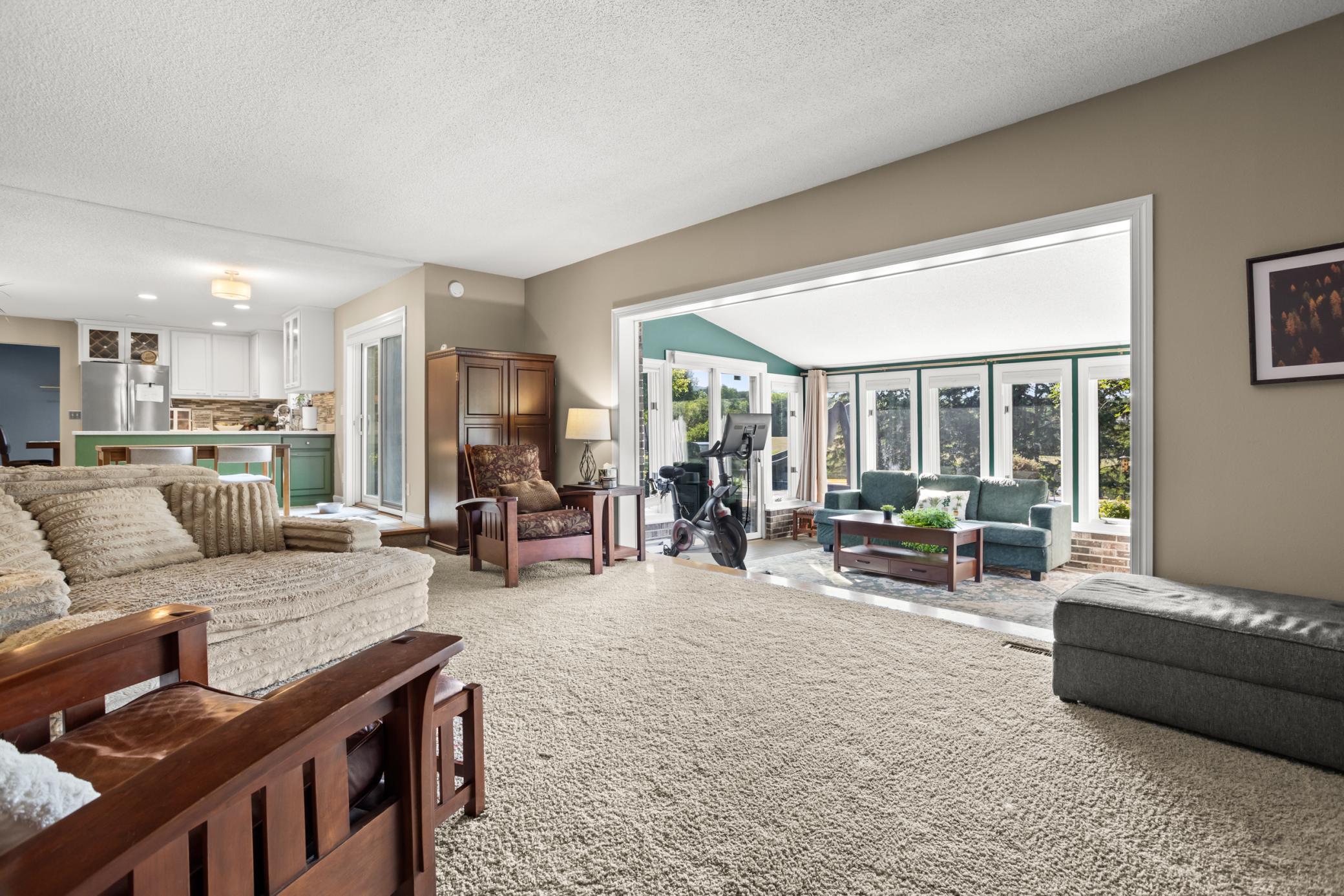 Family room - view to sunroom