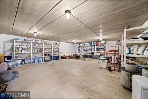 Under garage storage area with dbl. door access to the rear yard