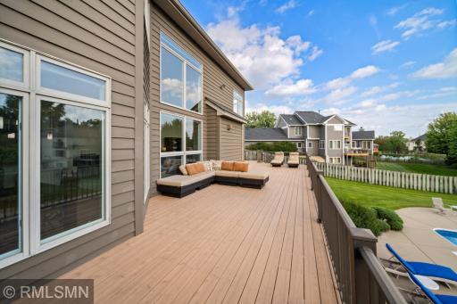Massive deck across the entire back of the home