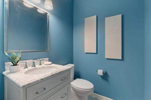 Powder bathroom was refreshed in 2019.