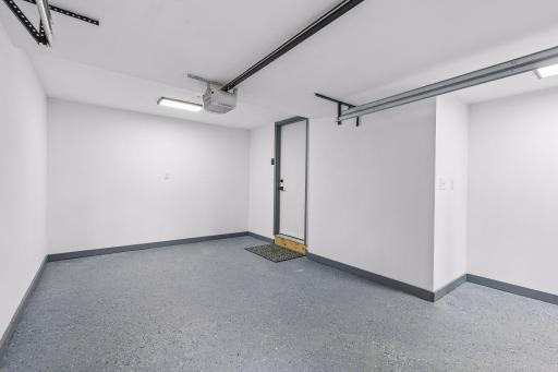 If I didn't tell you this was a garage you might think it's a flex space workout room or finished shop