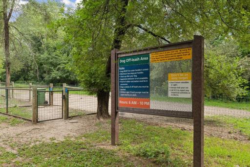 And an off-leash 1-acre park for our furry friends