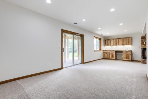 Walk Out Lower Level Family Room with Wet Bar