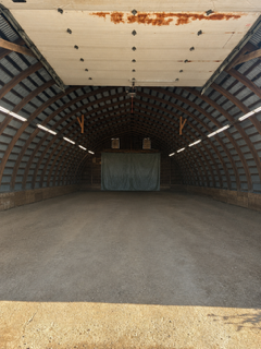 Interior of Quonset Shed