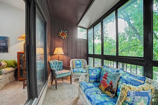Screened porch extends the living space