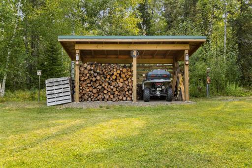 Lean-to storage.