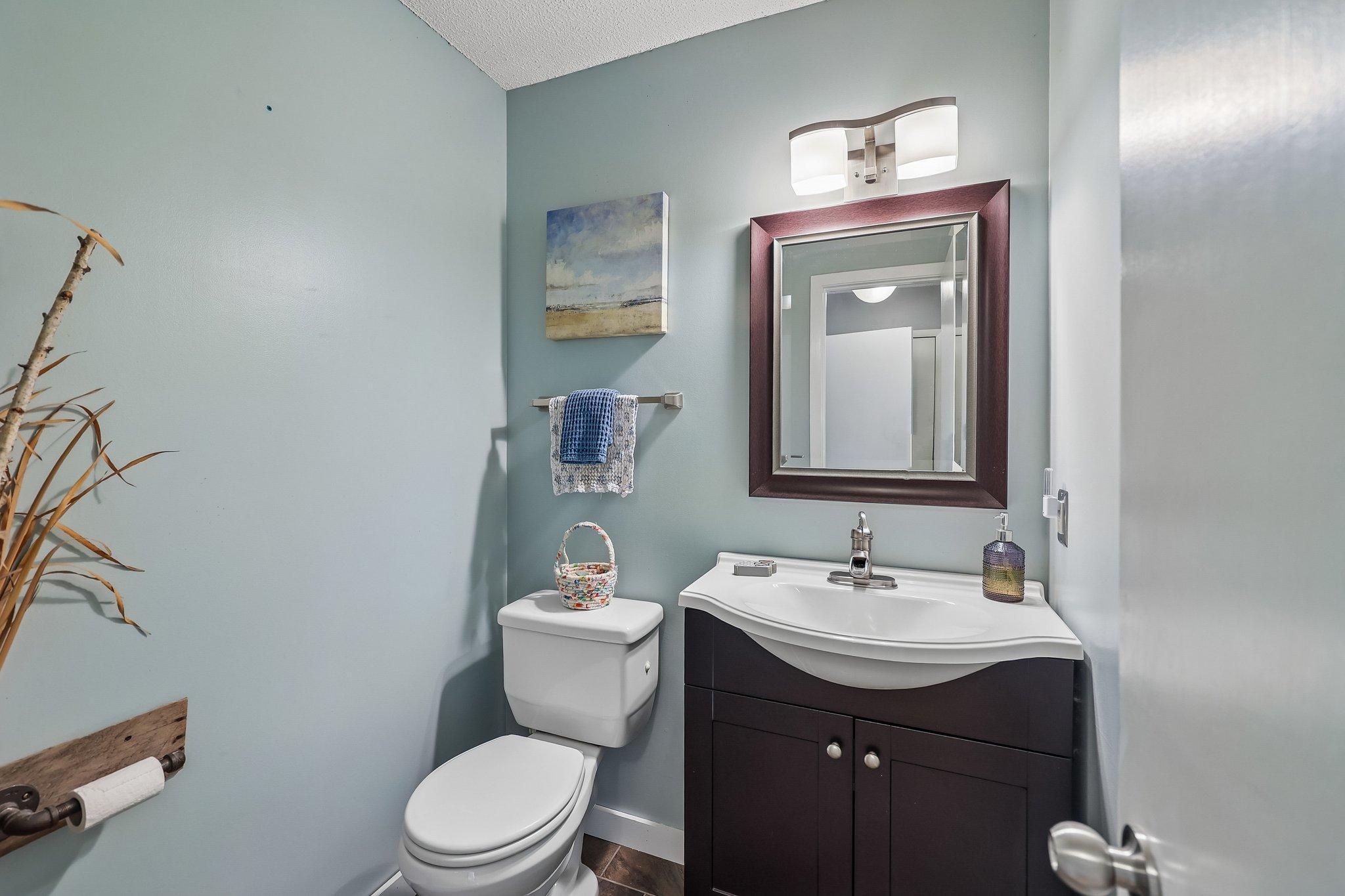 Main level powder room.