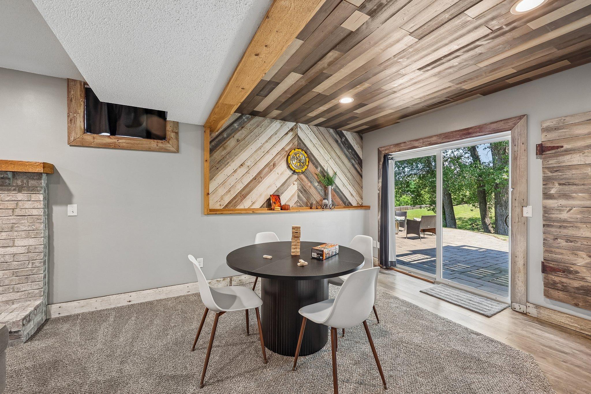 Walk out lower level makes access to the landscaped back yard a breeze.