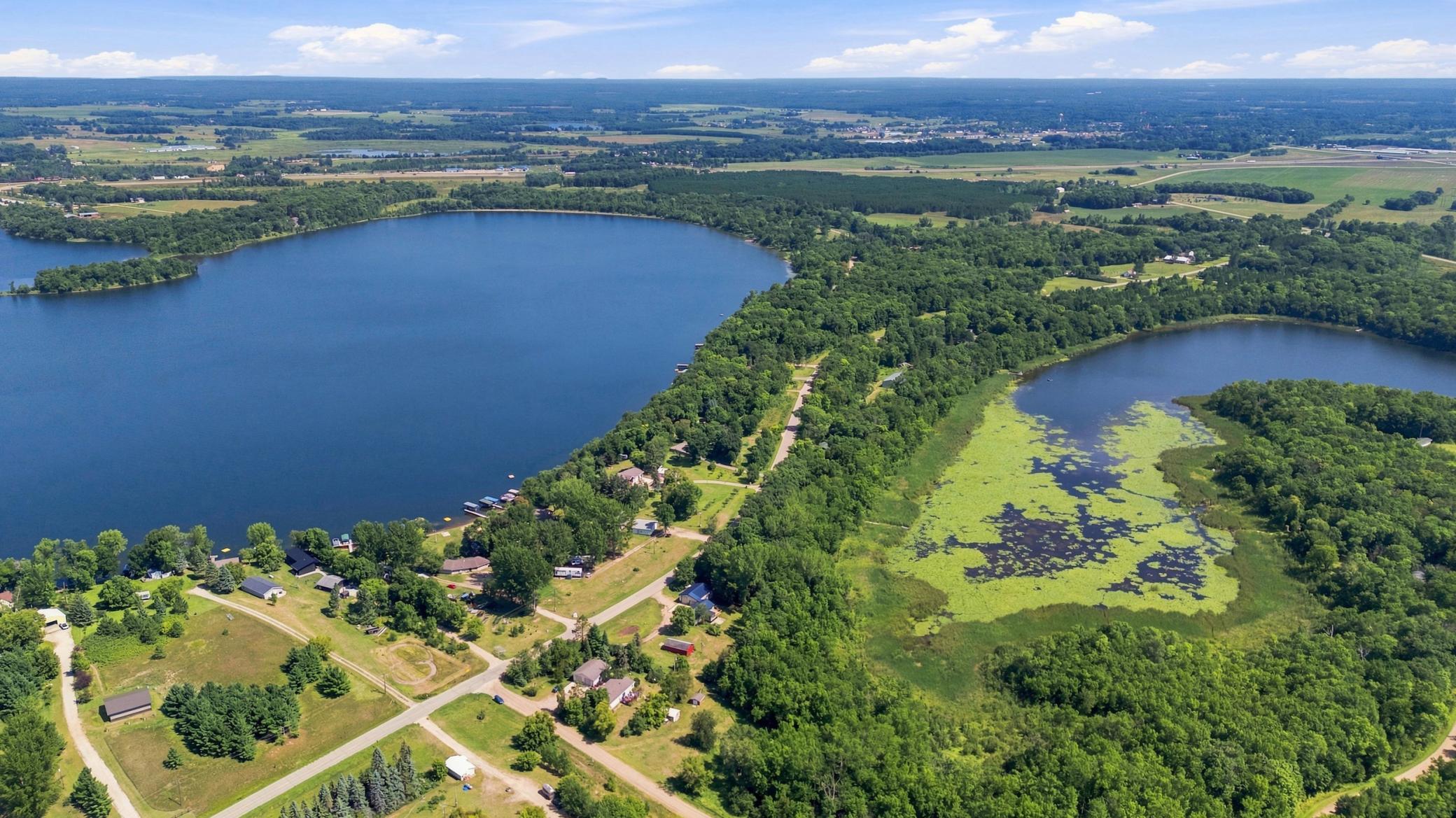 Aerial View of Boot Lake & Eagle Lake