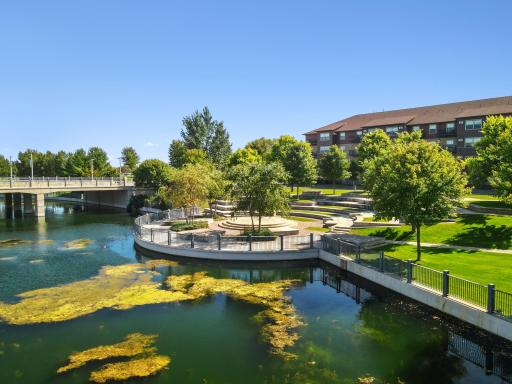 Another view of The Draw Park is just steps away from this home. This photo highlights the amphitheater that accommodates over 300 people for community events including an entertaining summer concert series.