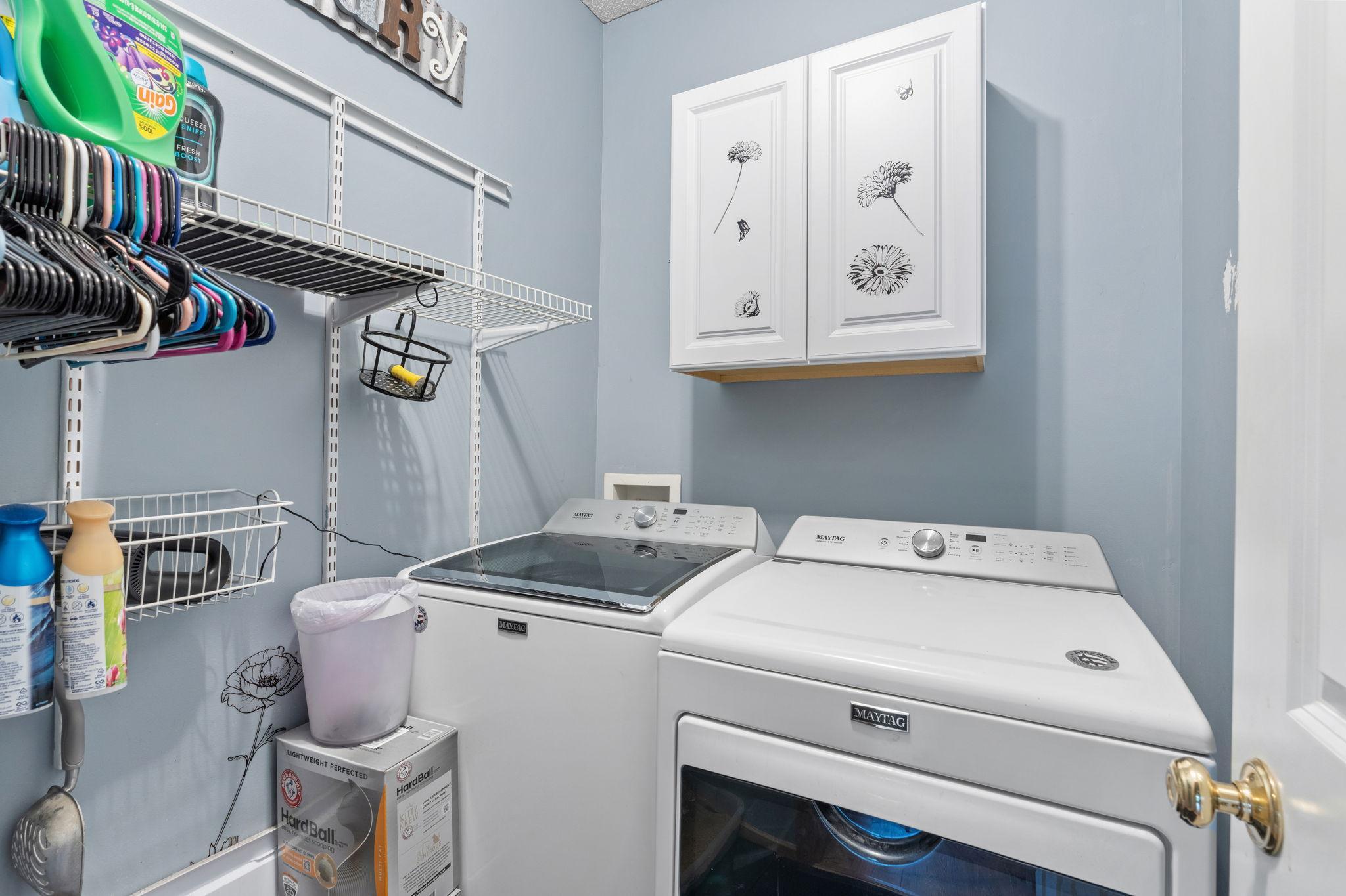 Main Level Laundry - Adjacent to Primary Bedroom