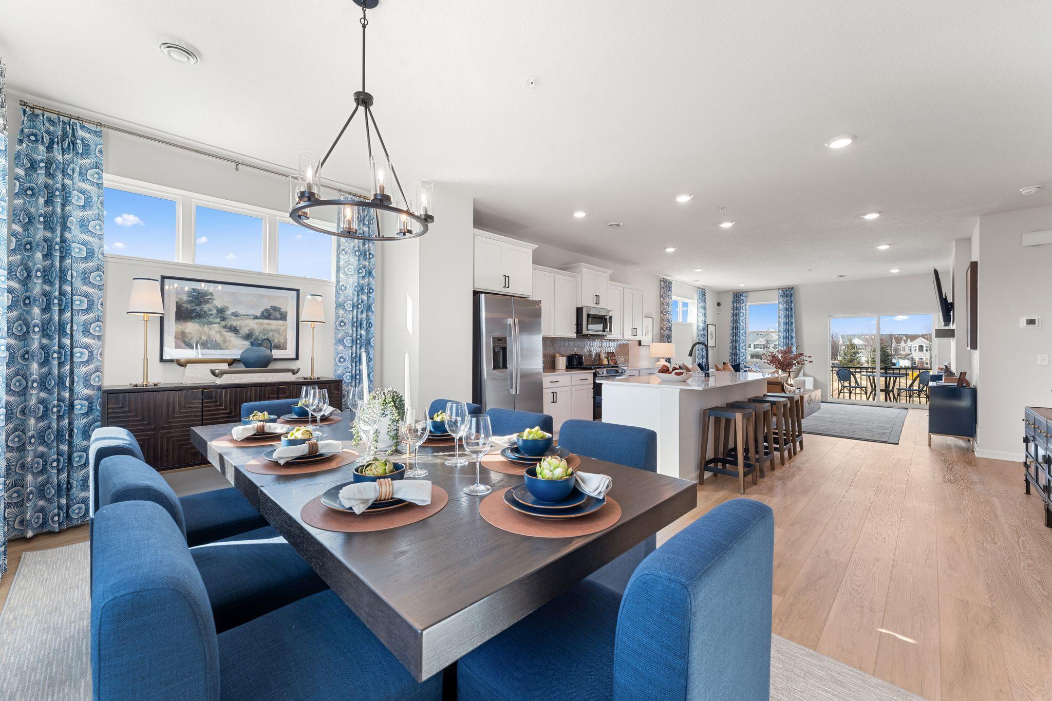 This home defines open concept yet has the feel of designated spaces. (Photo of model home, color and options can vary.)