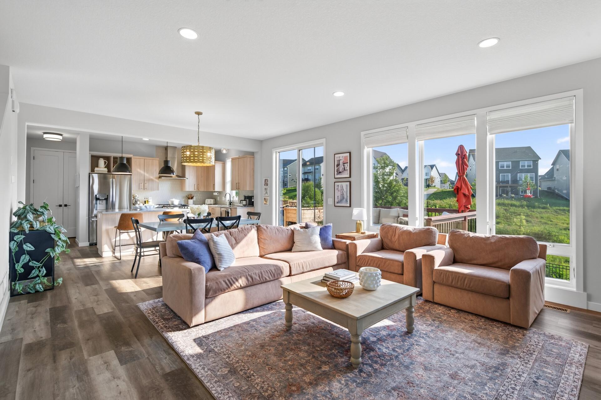 Open concept living makes entertaining seamless