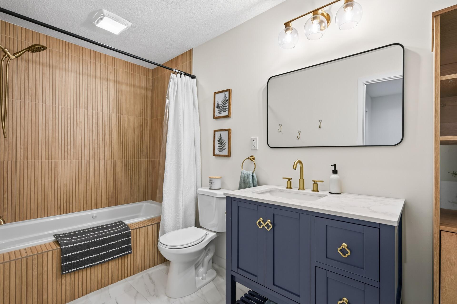 Spa-like lower level bathroom