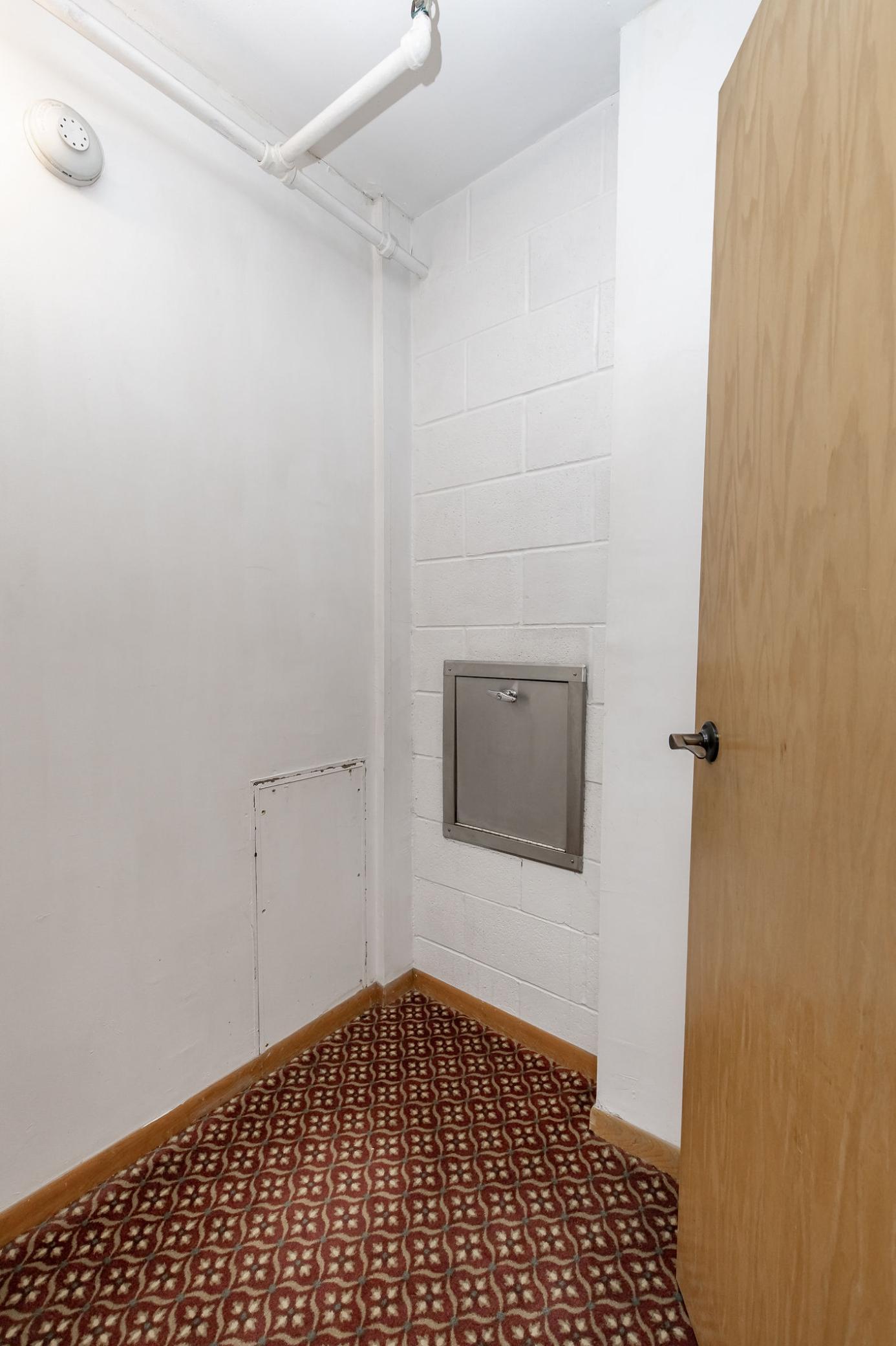 Garbage Drop- in closet down hallway