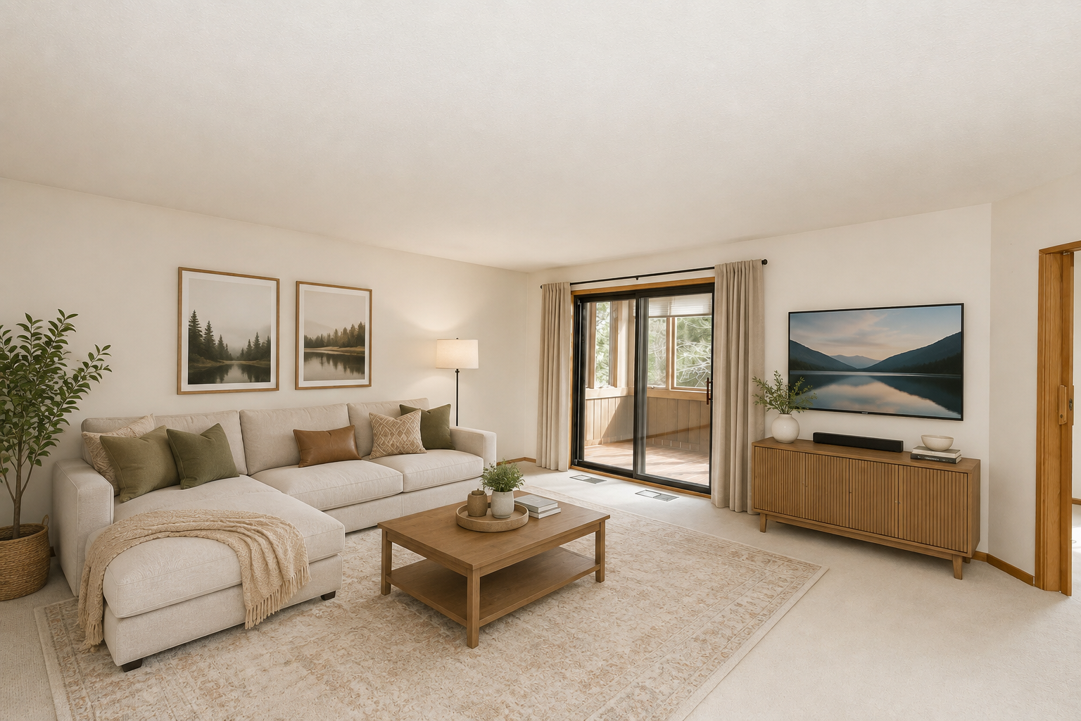 Virtually Staged Living Room