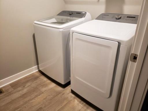 Washer and dryer and shelf