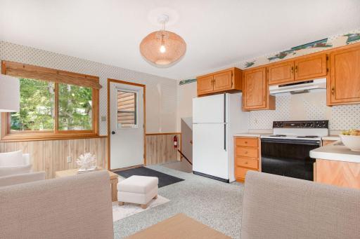 Full kitchen in sun room! (virtually staged)