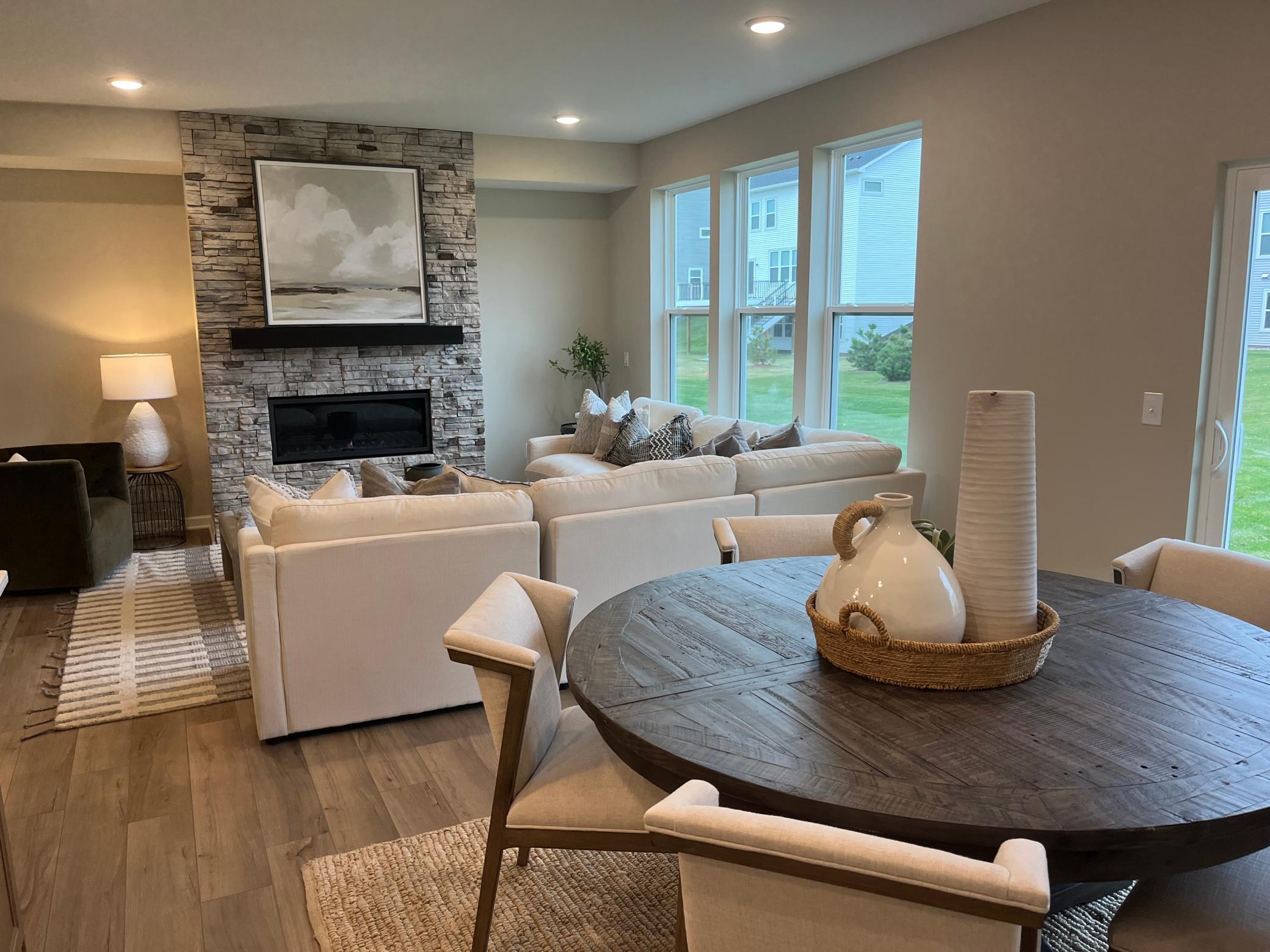 Same floorplan - staged. Large open living space