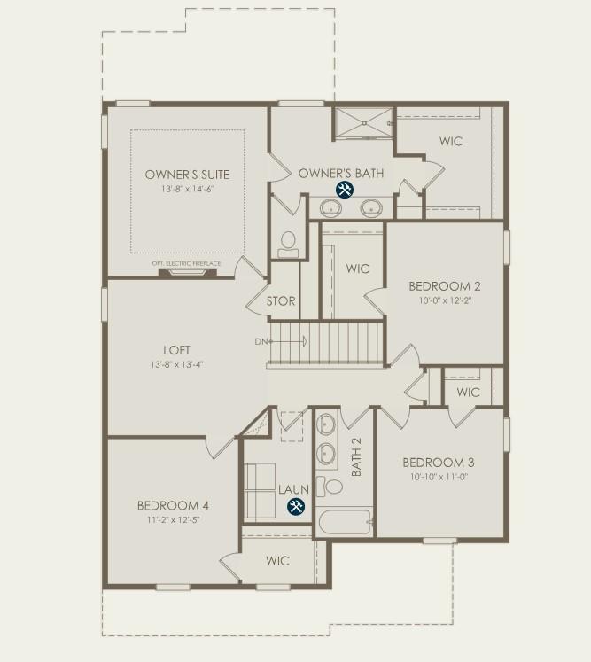 Dakota Floor Plan Upstairs
