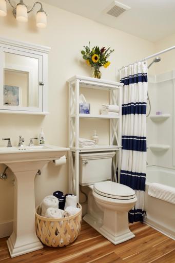 Lower level full bath.