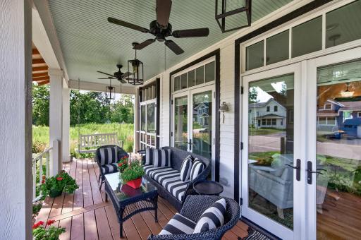 The inviting front porch enjoys beautiful southern exposure, ceiling fans, and a built-in swingâperfect for morning coffee or relaxing with friends. Porch measures 24x8