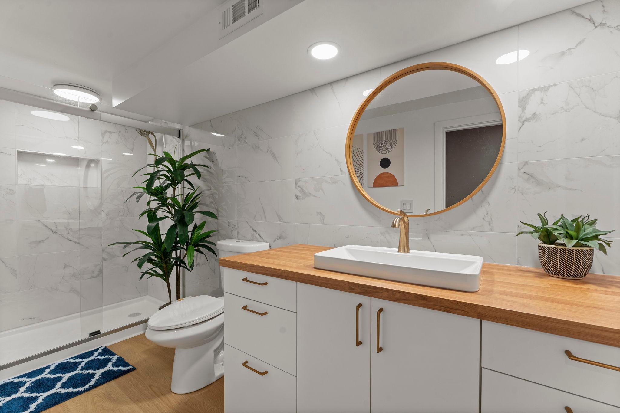Lower level 3/4 Bathroom
