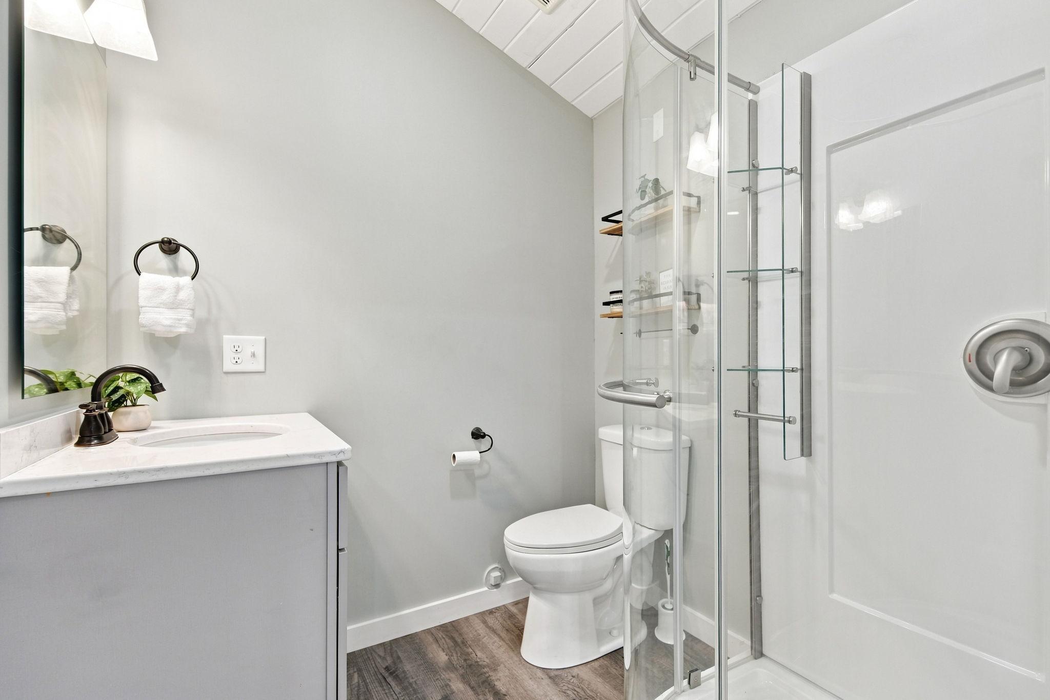 3/4 bathroom.