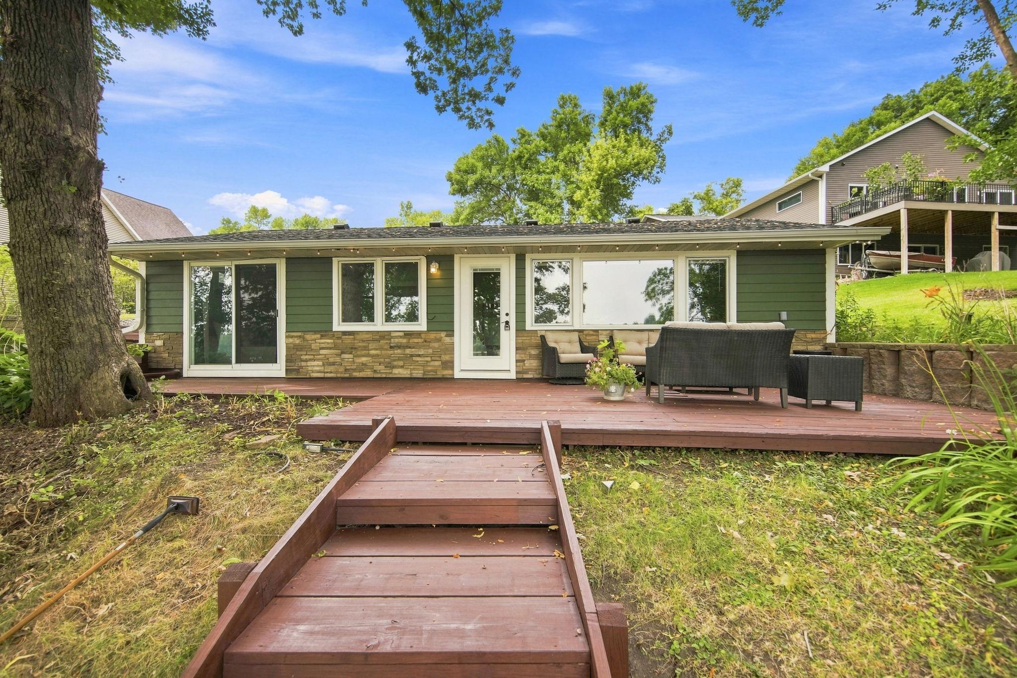 Fully remodeled Lake home! The cabin faces east which creates great views of the sunrise.