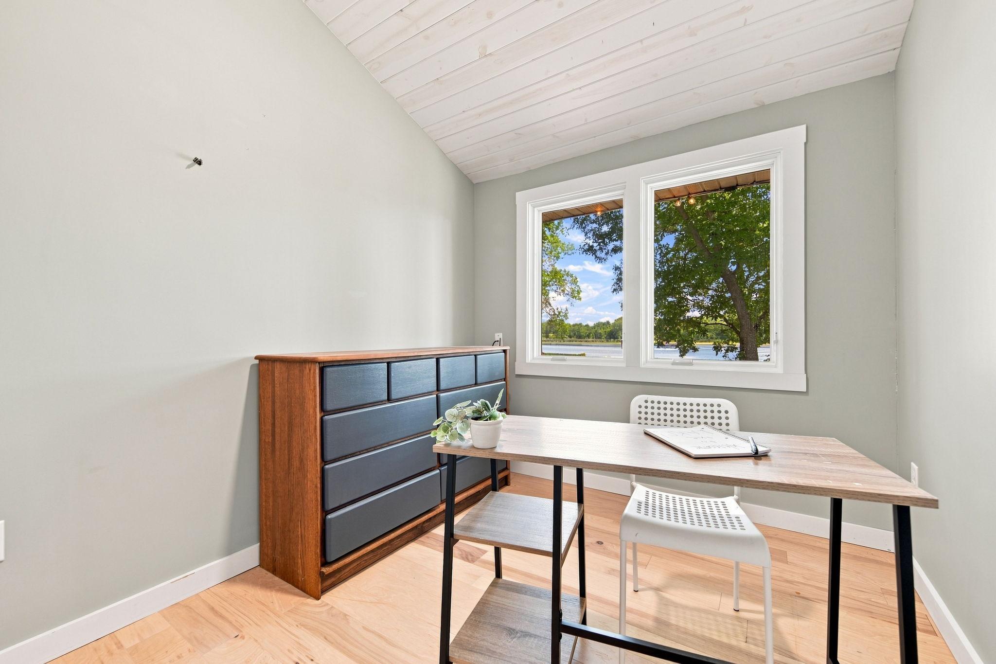2nd bedroom overlooking the lake.