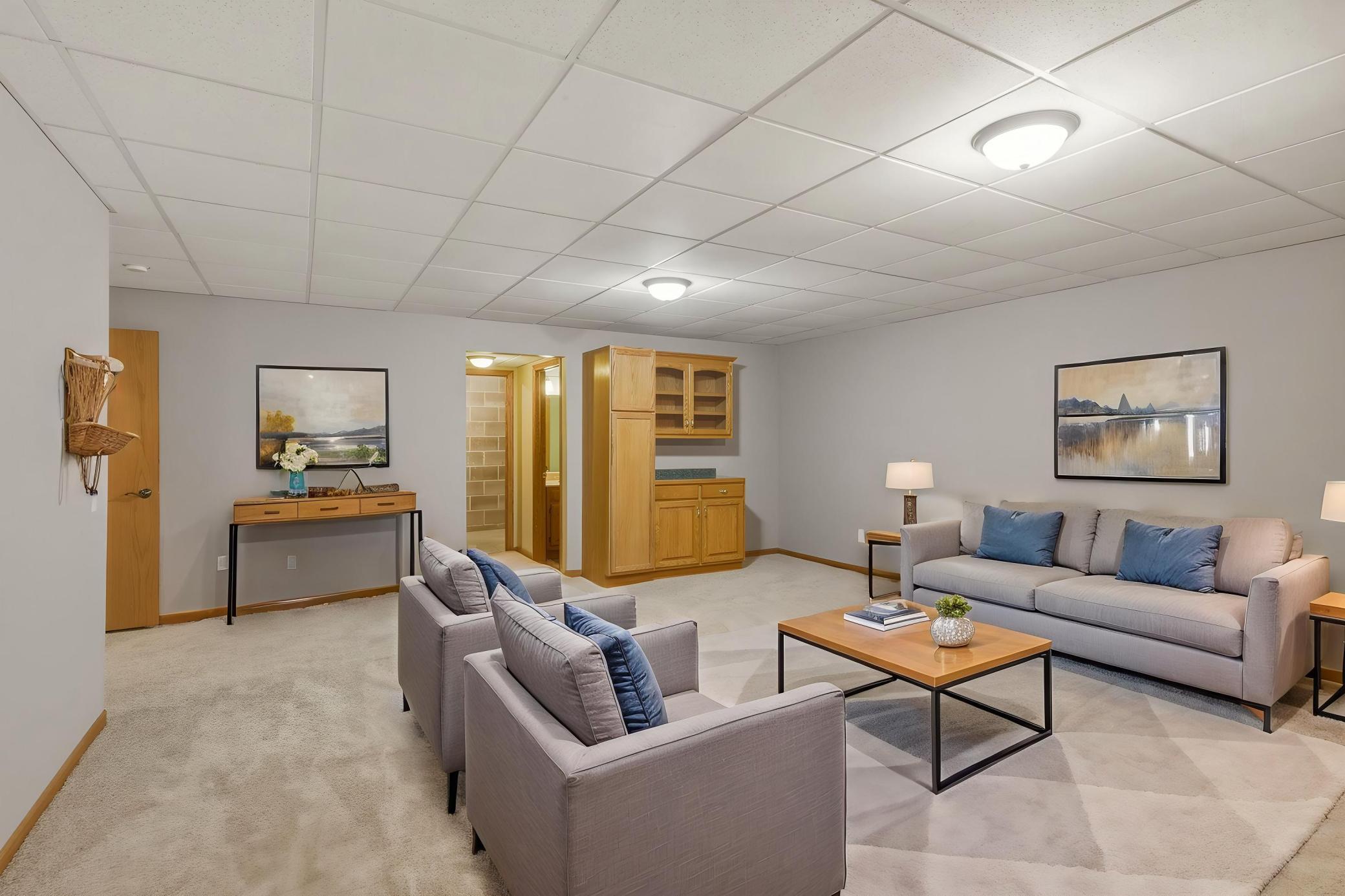 *Virtual Staged Lower-Level Bonus Room* The Bonus Room Makes a Great Entertainment Room, Home Office, Craft Room or an Additional Living Room