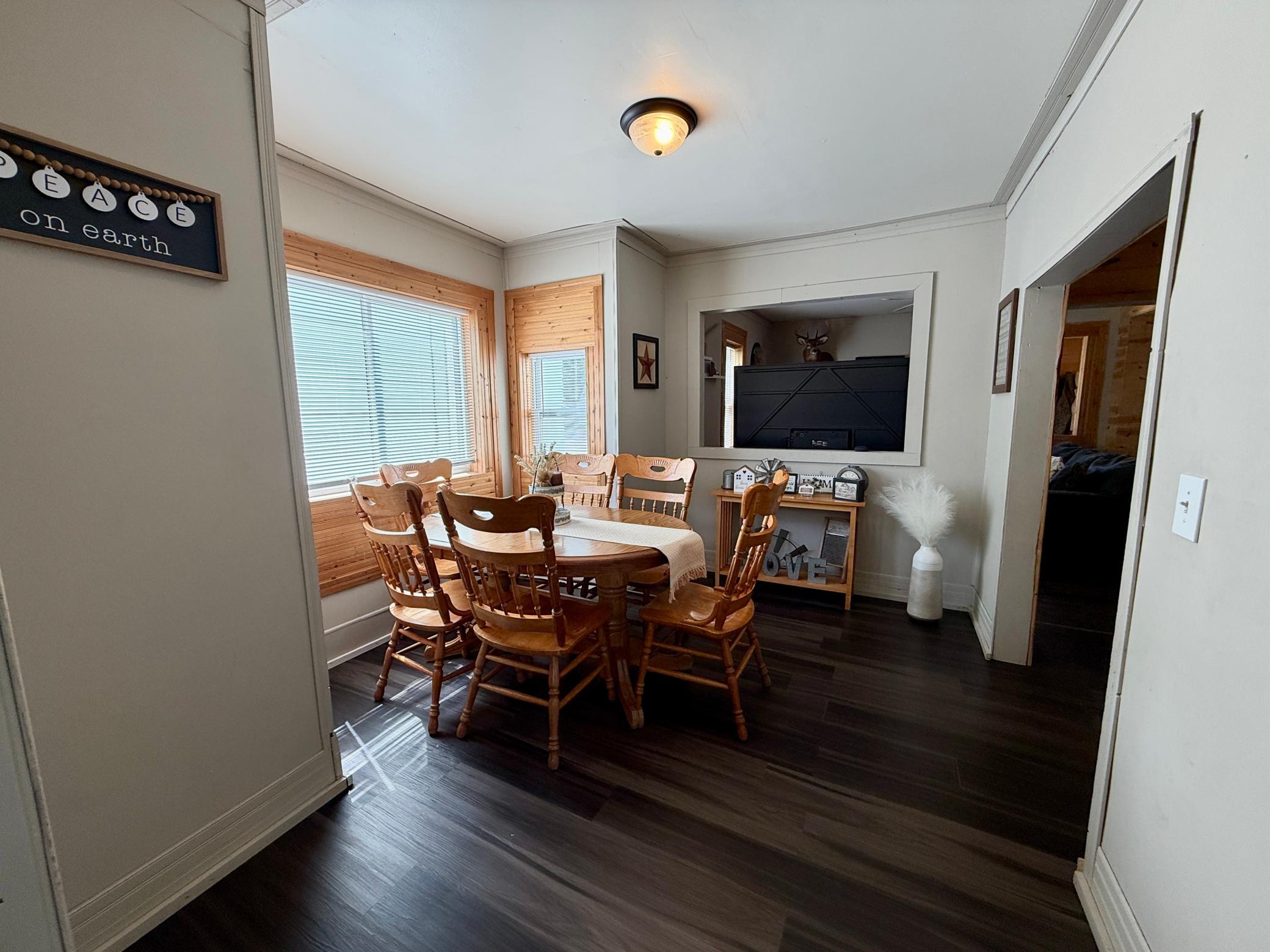 Dining from kitchen view