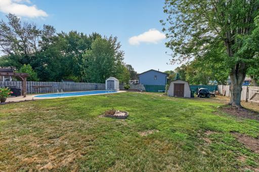 Fully fenced in oversized backyard