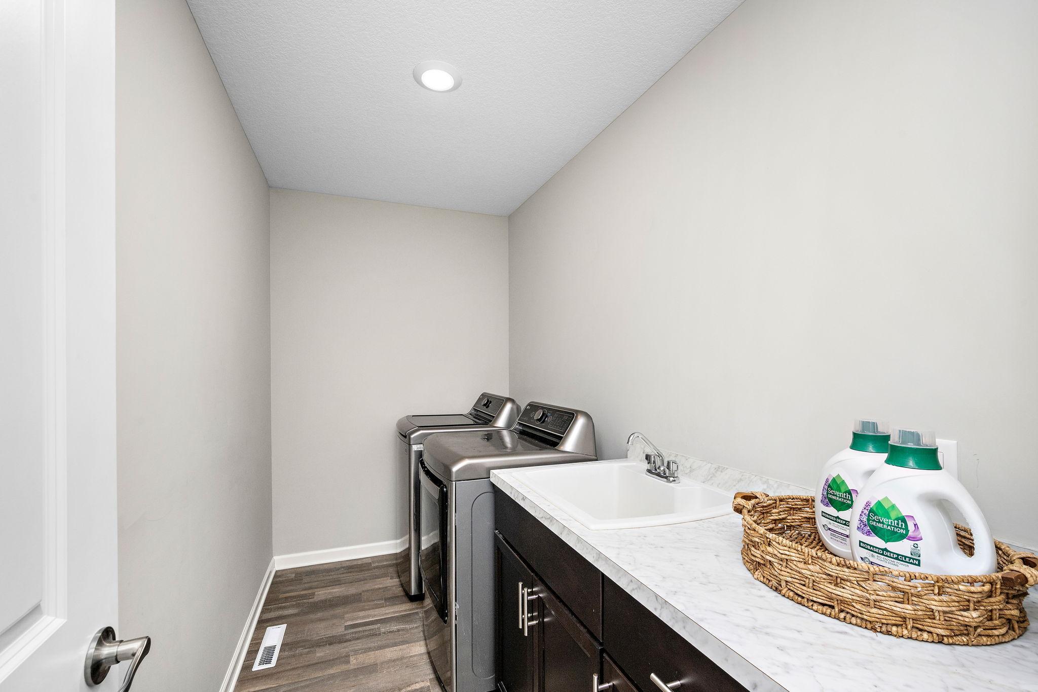 Convenience of upper level laundry