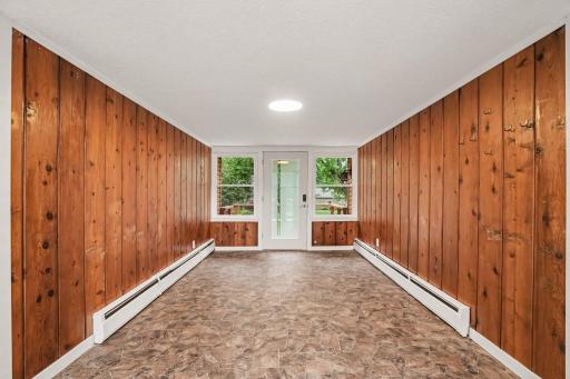 Breezeway has new windows and doors that let in additional light.