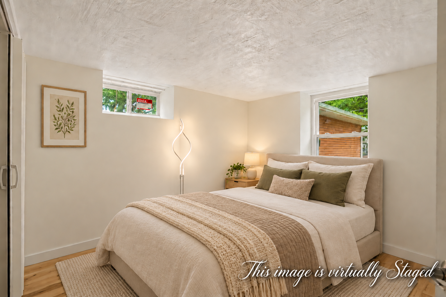 VIRTUALLY STAGED LOWER LEVEL BEDROOM