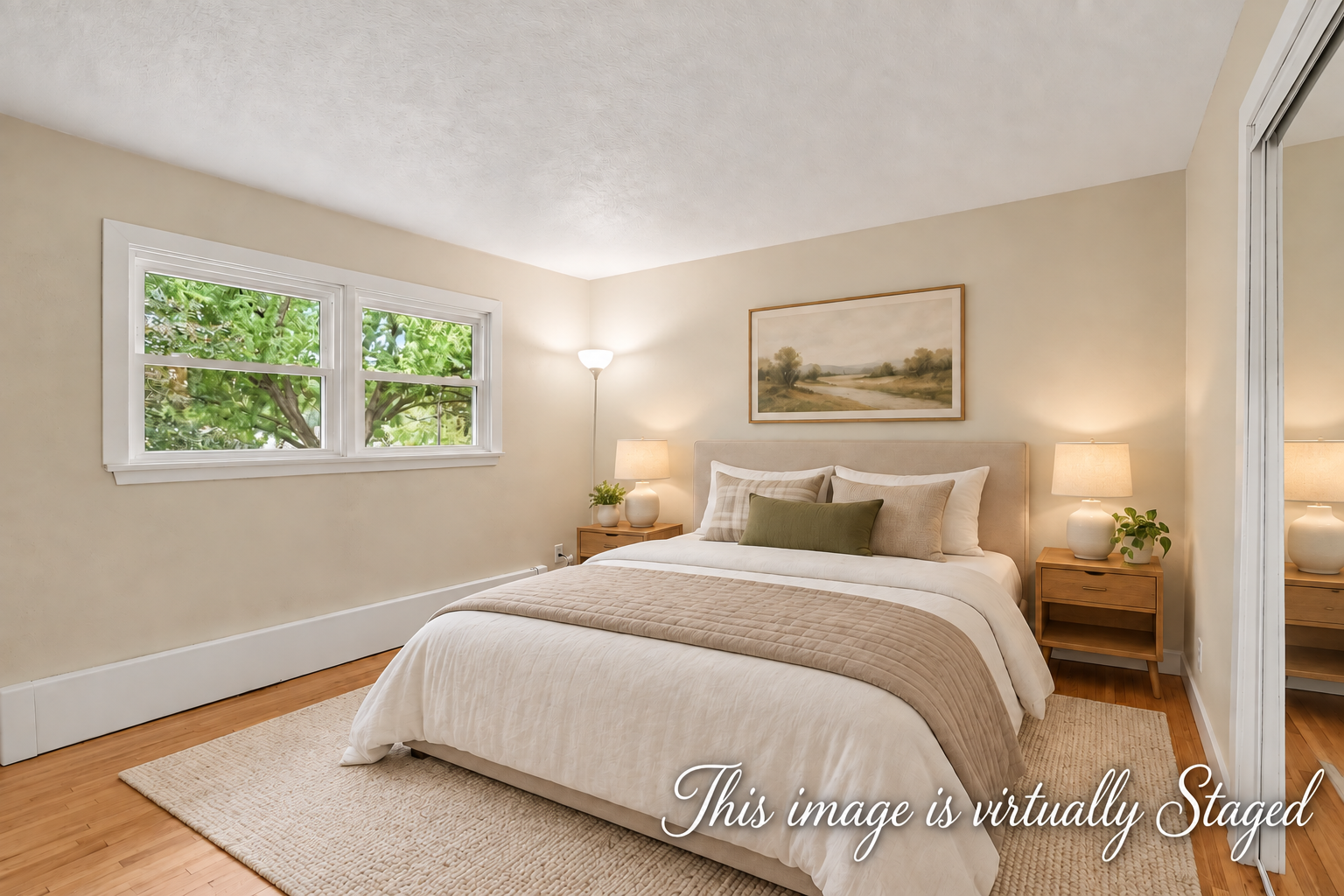VIRTUALLY STAGED PRIMARY BEDROOM