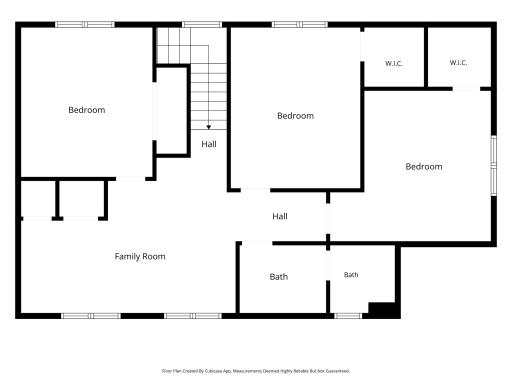 Upper level floorplan.