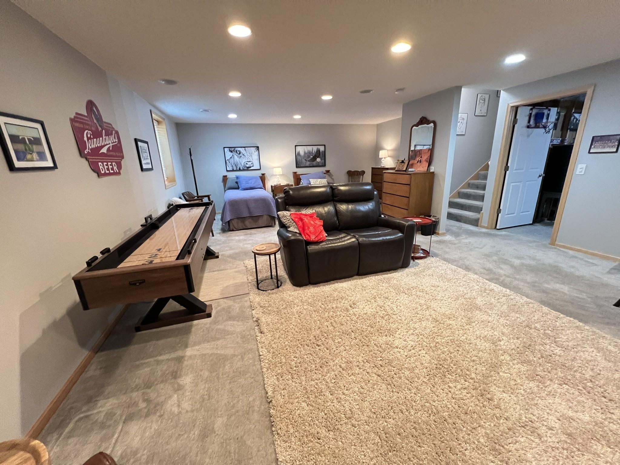 Lower level family room.