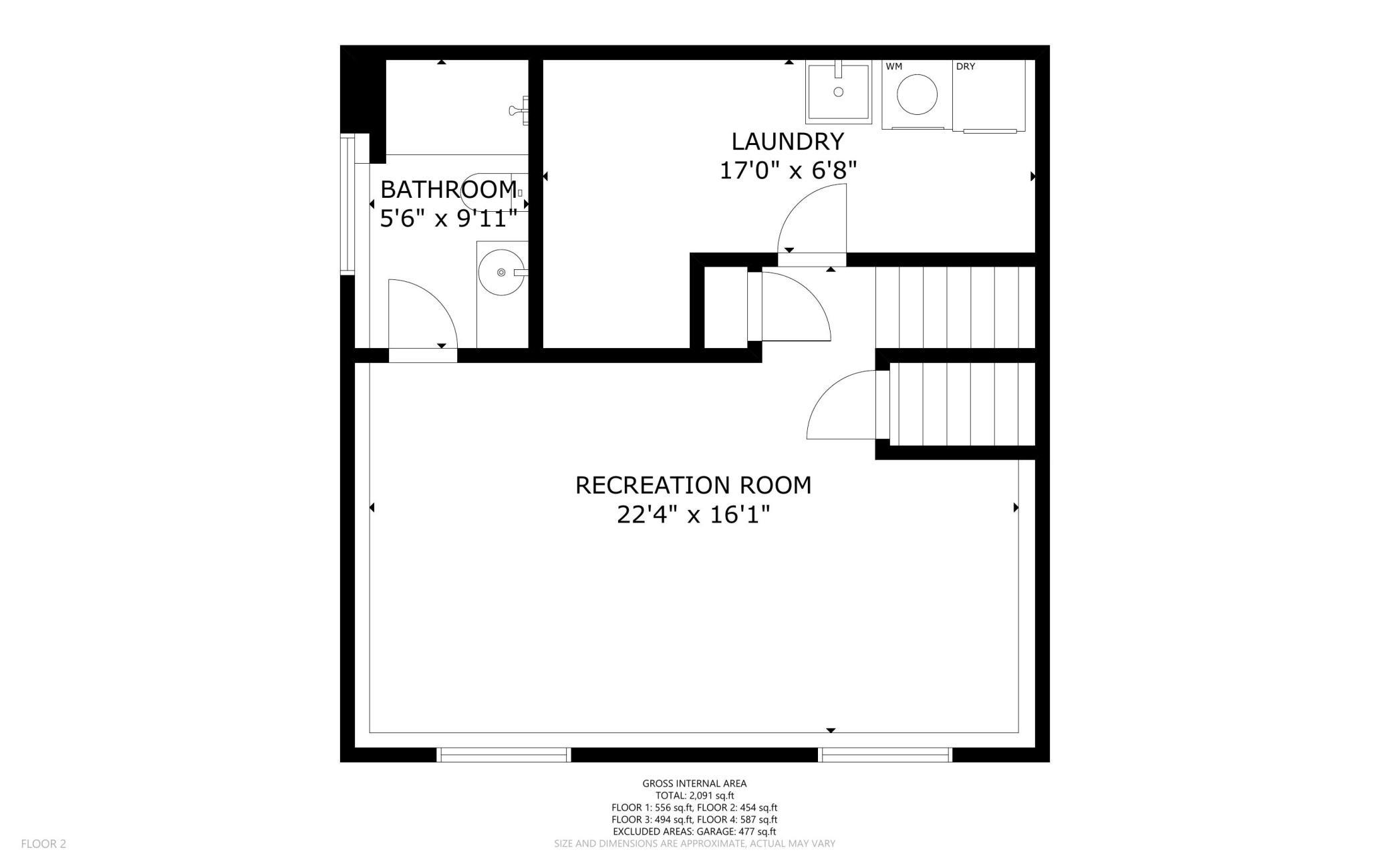 Lower level floorplan