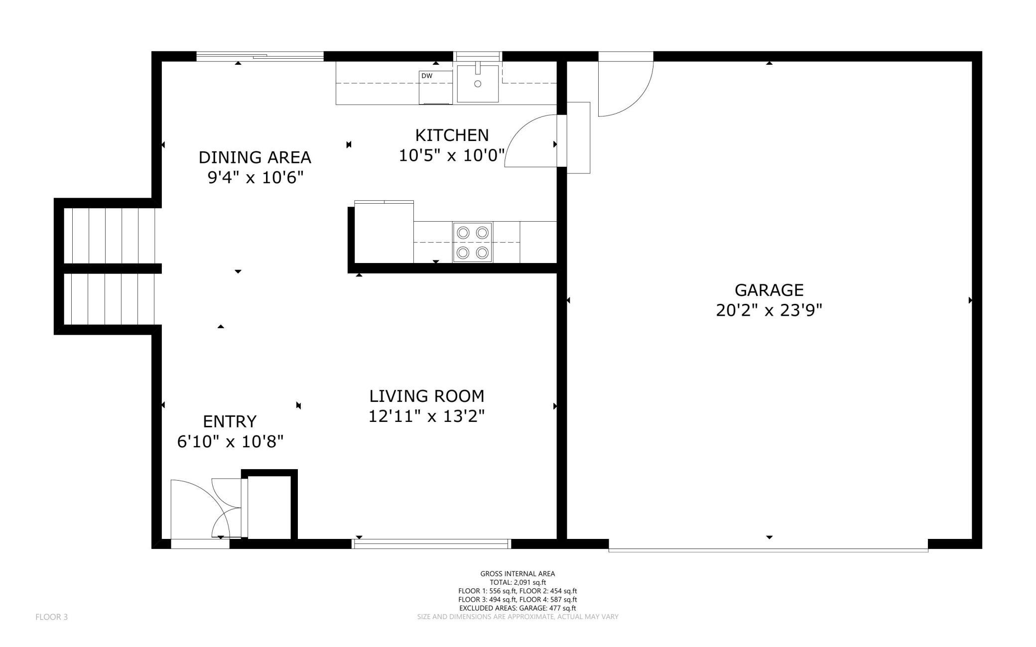 Mail level floorplan
