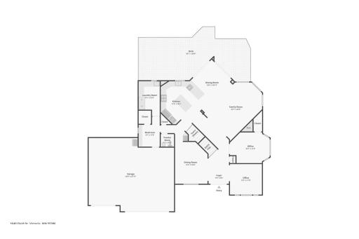 Main level floor plan - dimensions approximate.