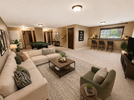 Family & Game Room Virtually Staged
