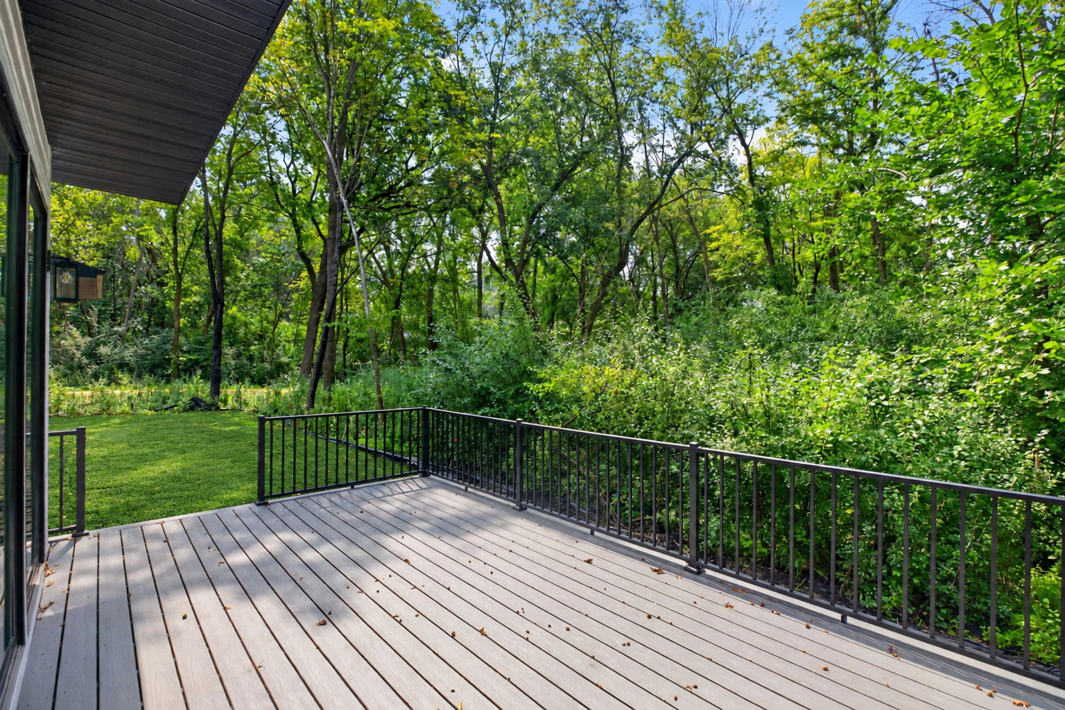 Maintenance free Trex deck is the perfect space for summer grilling.