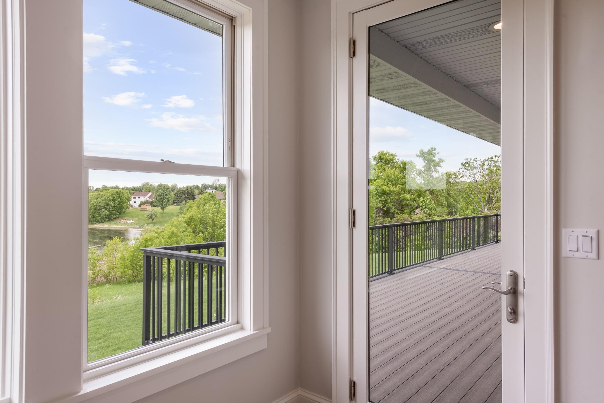 The owners suite has a private access to the massive deck.