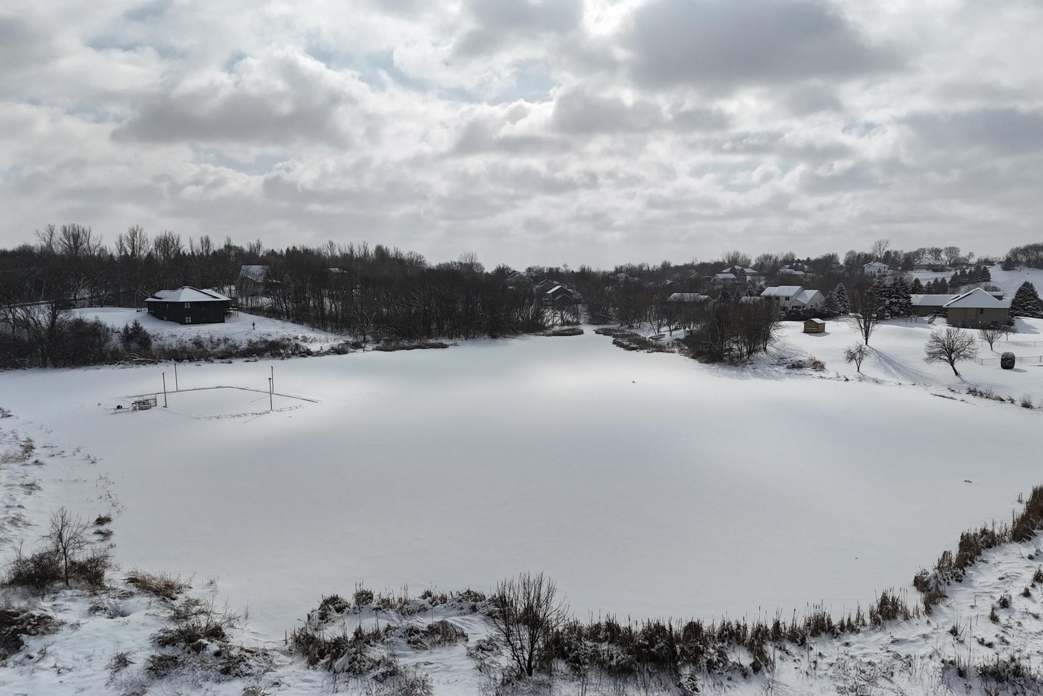 Even on the winter the setting is beautiful and accommodates winter with ice skating activities.