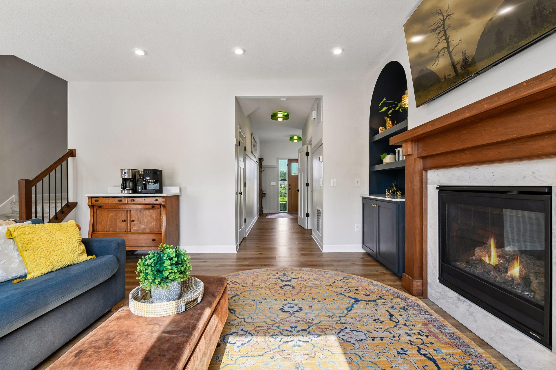 View from entry through main level toward rear of home