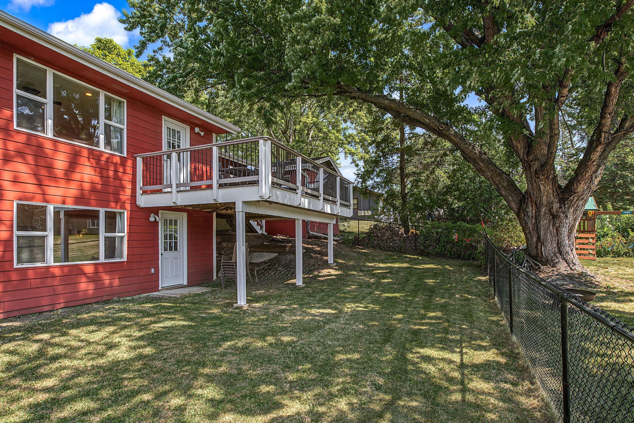 Enclosed area of huge back yard