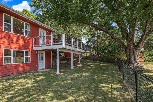 Enclosed area of huge back yard