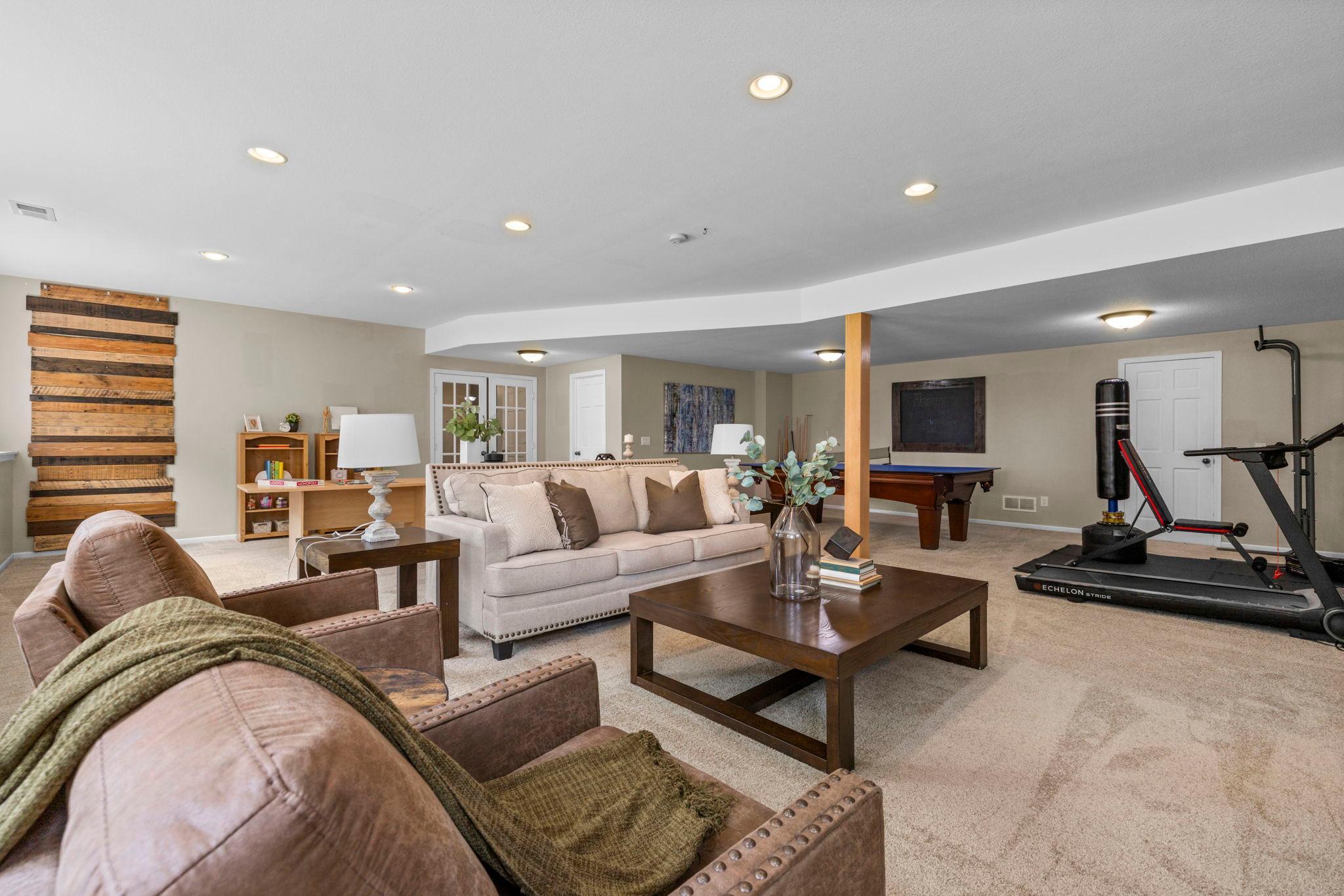 A versatile space designed for everyday living, relaxing, and entertaining.